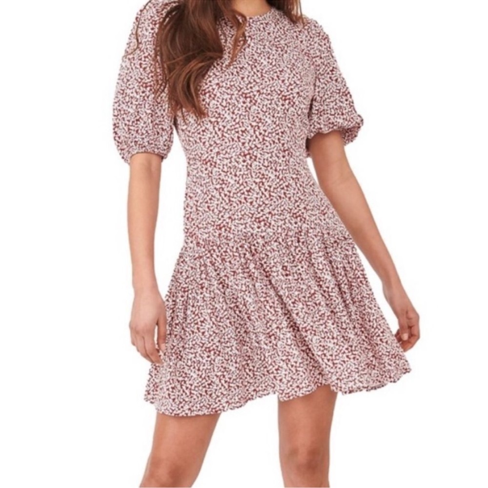 Free People Dancing In The Dark Puff Sleeve Mini Dress Medium - Picture 3 of 10